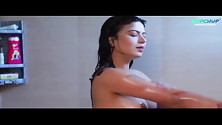 Indian girl bathing