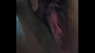 My girlfriend showing her pussy.
