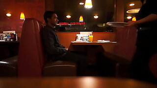 Indian guy eats American breakfast