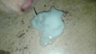 Indian teen virgin boy with 7&quot_ cock masturbating makes milky creamy thick cum