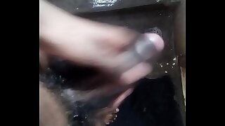 solo Indian guy masturbation in bathroom to get relief.... waiting for girls