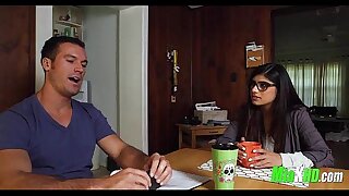 Mia Khalifa takes 2 big black cocks 2 91
