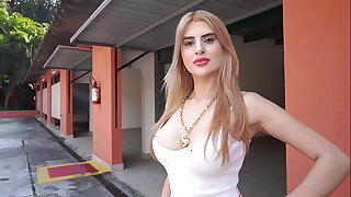 Beautiful 22 years Brazilian blonde fucked by 3 big cocks then gets peed on (DAP, Anal, Dry version, gapes, IR,3on1)OB375