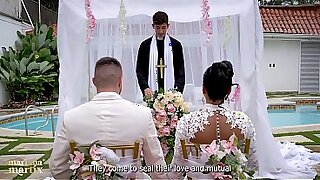 The Martix Wedding Chapter IV - Mariana Fucks the Priest in a Bathroom After Getting Married